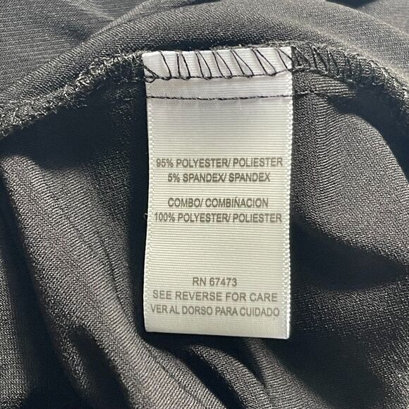 Black Shift Dress Sz 4 Mesh Embroidered Floral Ruffled Sleeves Whimsigoth Fairy - Picture 11 of 11